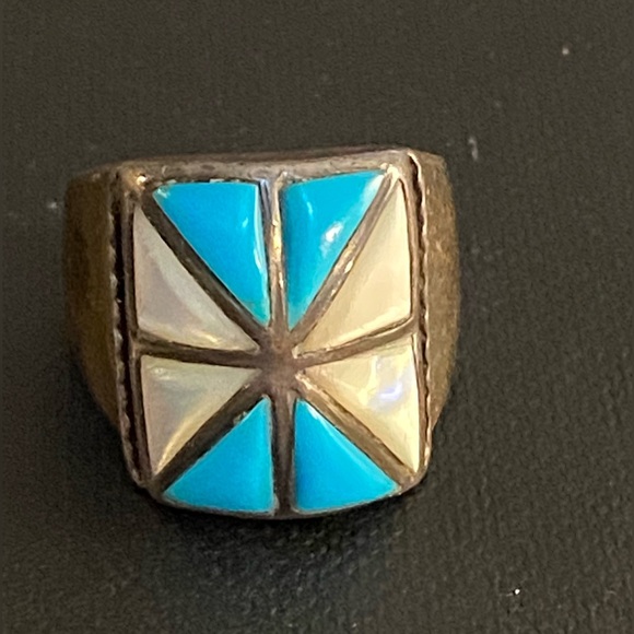 Vintage Men’s Navajo Ring Sz 9.5. - Picture 1 of 10